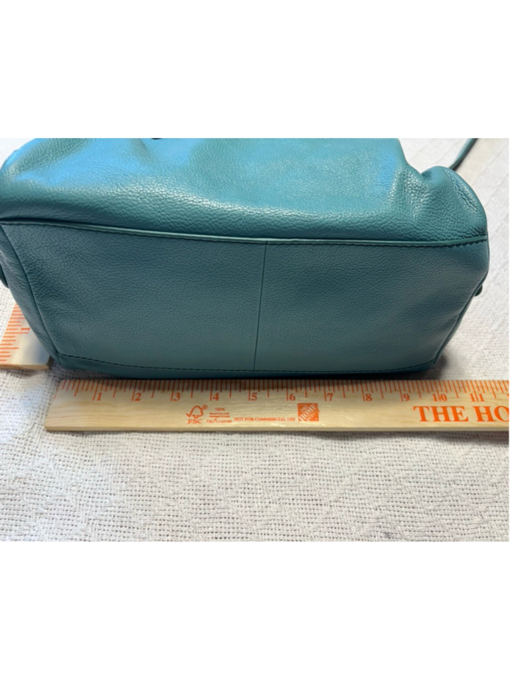 RARE Fossil Genuine Leather Sydney Satchel in Teal Blue/Green GUC - Picture 10 of 14